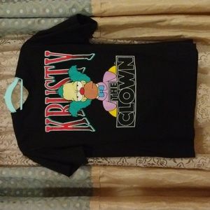 20th television Krusty the Clown Men's Medium Black T-shirt
